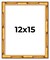 12x15 Thin Bamboo Picture Frame with UV-Resistant Acrylic & Acid Free Backing, Available in 2 Finishes - Gold and Brown